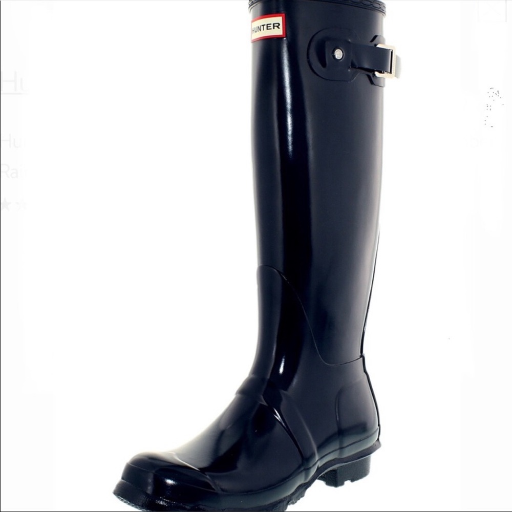 Navy Blue gloss Hunter boots